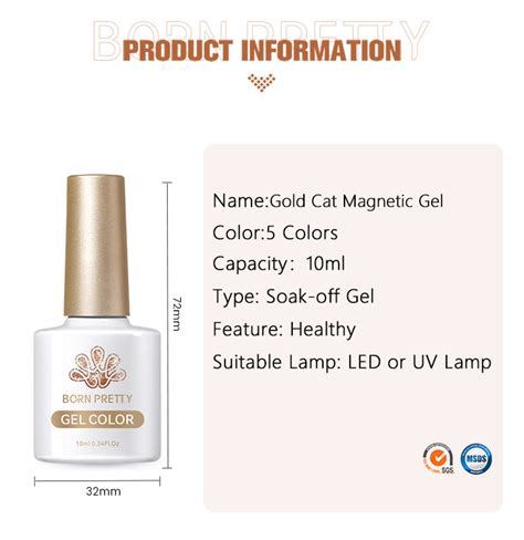 BORN PRETTY 10ml Gel Magnético De Gato Dourado Sensação De Outono