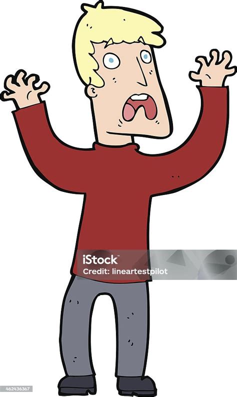 Kartun Pria Ketakutan Ilustrasi Stok Unduh Gambar Sekarang Anak