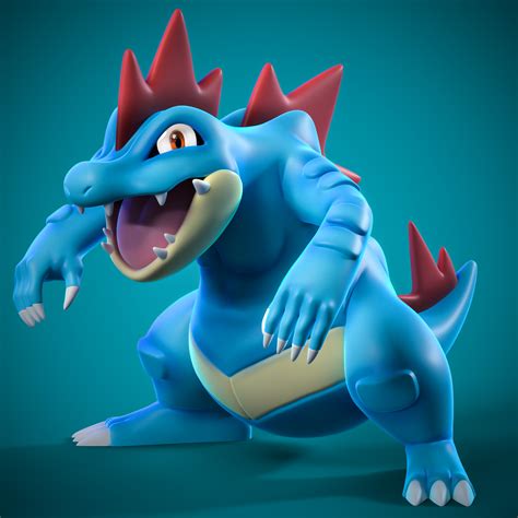 Archivo Stl Pokemon Feraligatr 🐉・objeto Imprimible En 3d Para Descargar