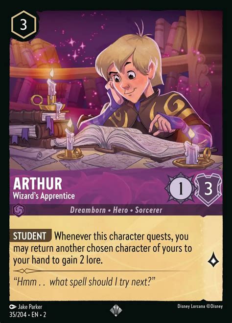 Arthur Wizard S Apprentice Lorcana Cards Dreamborn Ink