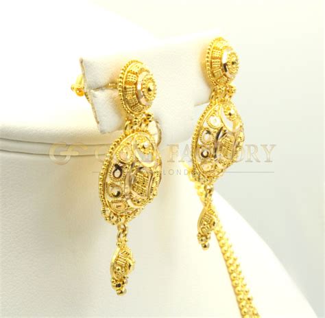 Buy Online Ct Gold Necklace Set Goldfactory Co Uk