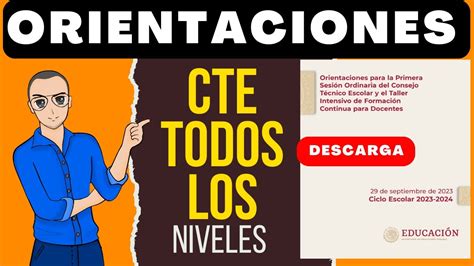 Descarga Orientaciones Del Cte Septiembre De Primera Sesi N