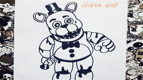 Como Dibujar A Old Freddy De Five Nights At Freddys How To Draw Old Freddy Youtube