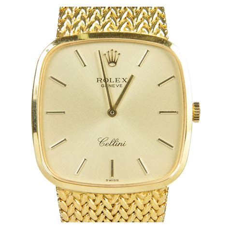 Rolex Lady S Yellow Gold Cellini Cushion Bracelet Watch Awesome Watches Fossil Watch Luxury