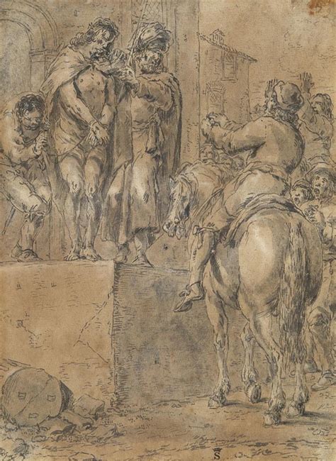 Ecce Homo Drawing By Leonaert Bramer Fine Art America