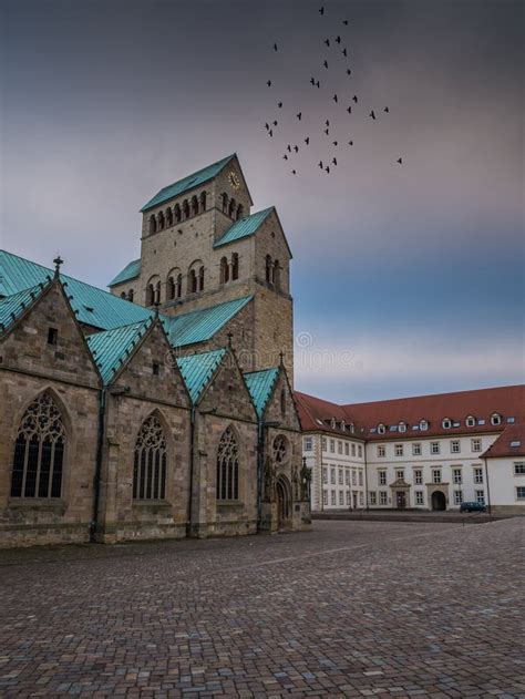 The Hildesheim Cathedral Against Sky, Germany Stock Image - Image of ...