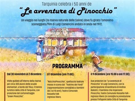 Tarquinia Celebra I Anni De Le Avventure Di Pinocchio