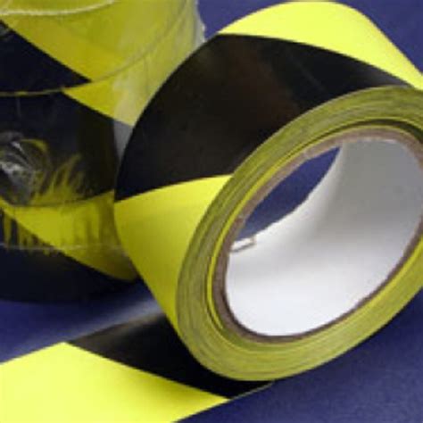 Adhesive Tapes PVC Hazard Warning Tape Adhesive Black Yellow