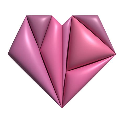 Pink Heart 3d Rendering Romantic Symbol Valentine Concept 35264801 Png