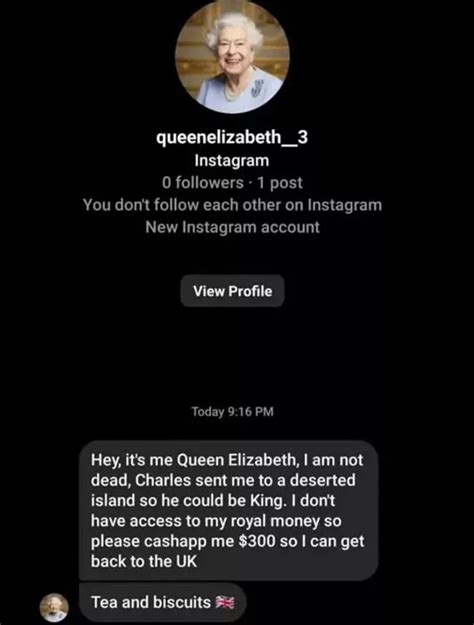 Sick Scammers Pretending To Be Queen Say Im Not Dead Charles