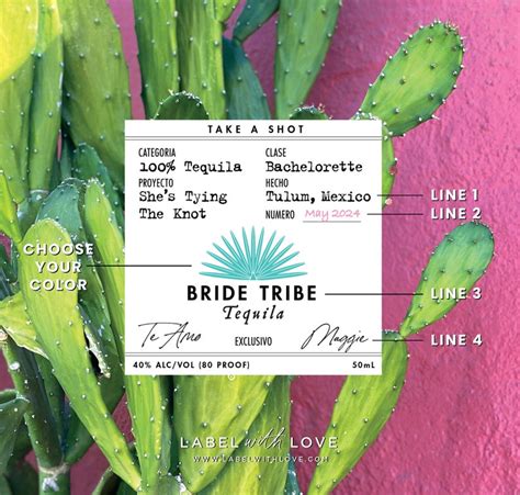 Bachelorette Casamigos Labels 50 Ml Wife Of The Party Etsy