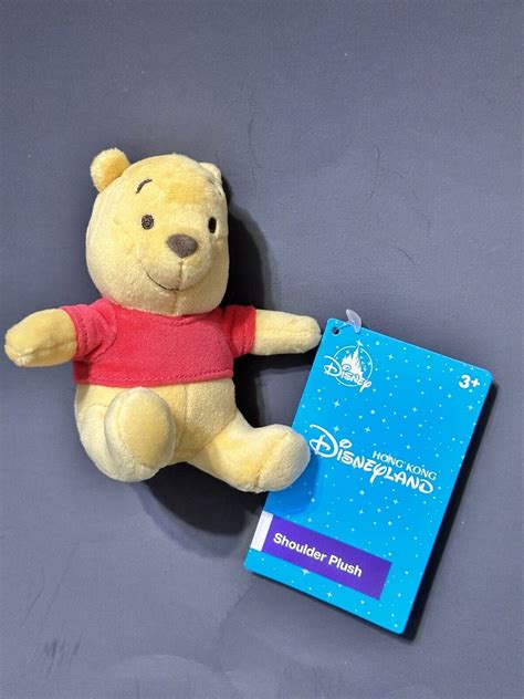 New Authentic Hong Kong Disney Store Winnie The Pooh Shoulder Plush Magnetic Toy International