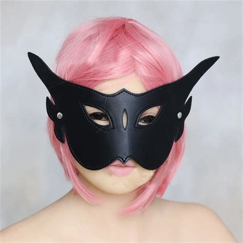 1pcs Bat Design Eyes Mask Leather Sex Mask For Adult Game Or Nigh Clubfetish Bdsm Bondage Sex