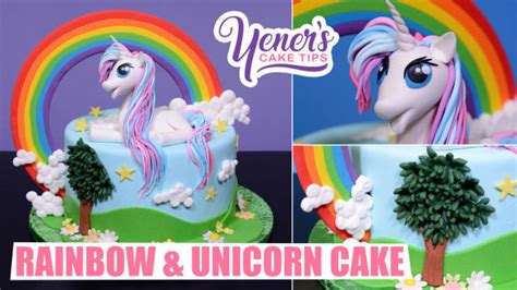 Rainbow And Unicorn Cake Tutorial Cakesdecor