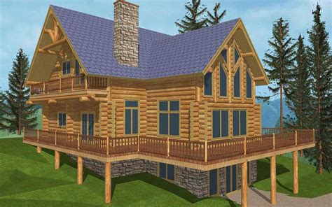 Log-cabin House Plan - 2 Bedrooms, 2 Bath, 4134 Sq Ft Plan 34-126