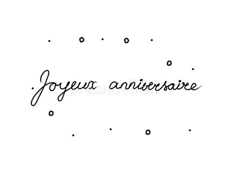 Frase Di Joyeux Anniversario Scritta A Mano Con Pennello Di Calligrafia