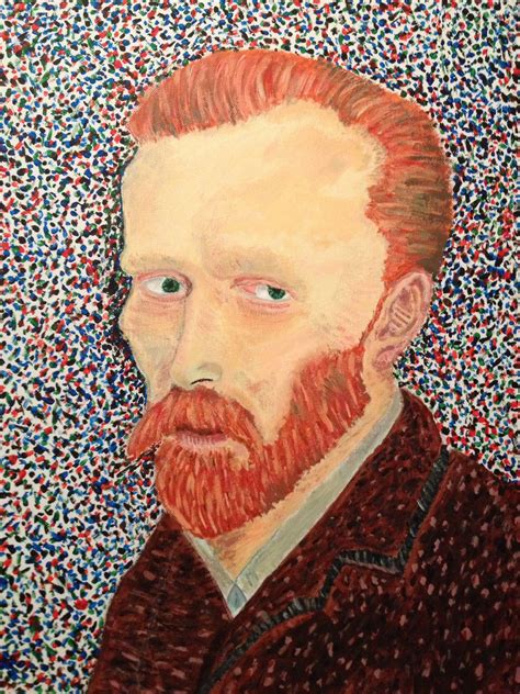 Portrait Of Vincent Van Gogh Acrylic On Canvas Dessin Photoshop