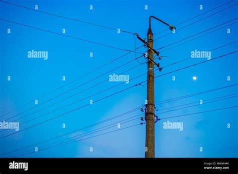 Old Electric Pole Stock Photo Alamy