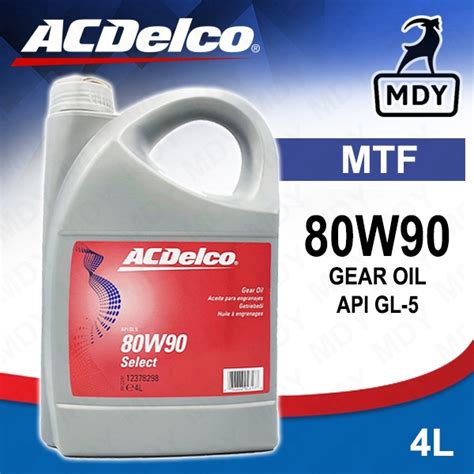 Ac Delco Gear Oil 80w90 Select Api Gl 5 4l Axle Fluid Gl5 Shopee Malaysia