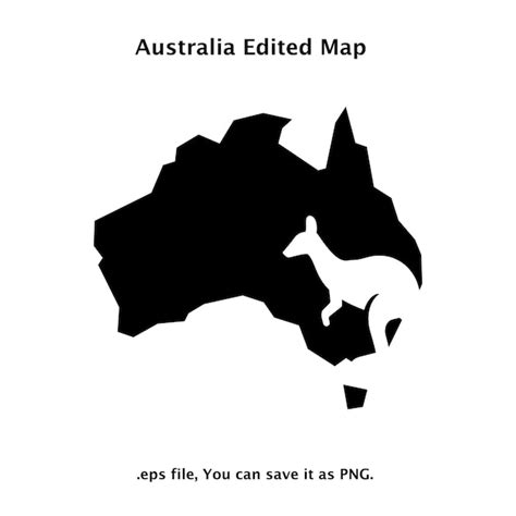 Premium Vector Australia Kangaroo Map