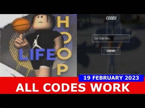 ALL CODES WORK MASCOTS Hoops Life Basketball ROBLOX 19 FEBRUARY