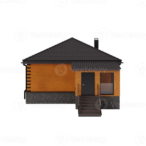 Free 3d Brick House Isolated 18800266 Png With Transparent Background