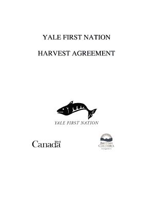 Fillable Online HARVEST AGREEMENT Fax Email Print PdfFiller