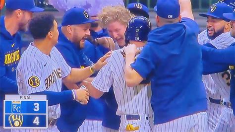 Joey Wiemer First Walk Off Brewers Win Walk Off Wiemer 💦 Kansas City