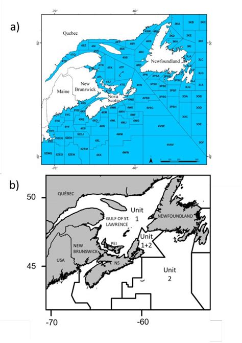 Northwest Atlantic Fishery Organization Nafo Divisions And Unit Areas