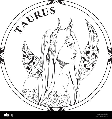 Symbol taurus zodiac sign vector fotografías e imágenes de alta