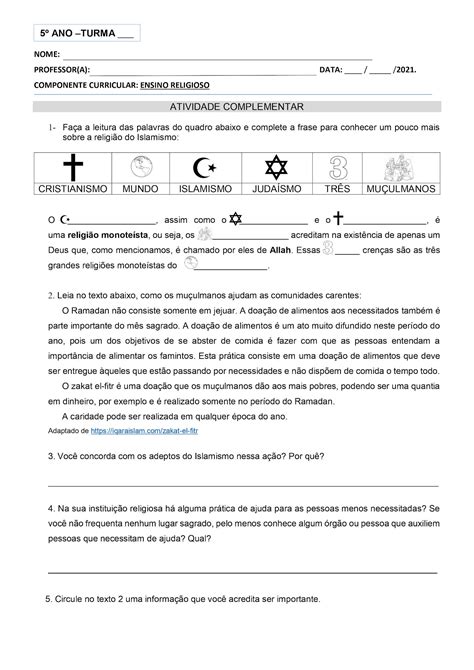 Ensino Religioso Em Sala De Aula Organiza Es Religiosas Ano