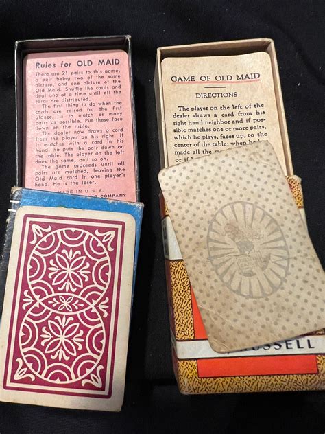 Miniature Vintage Old Maid Games Etsy