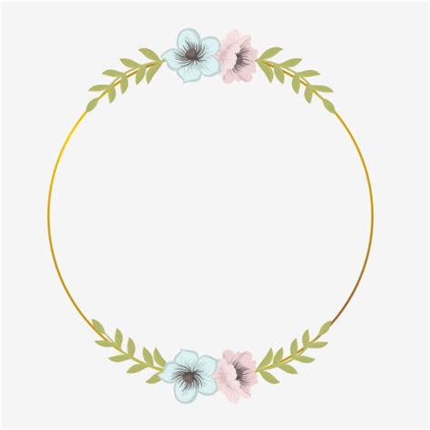 Circular Floral Frame Vector Hd PNG Images Circular Flower Frame