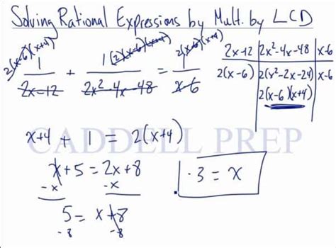 Solving Rational Equations With X In The Denominator Tessshebaylo