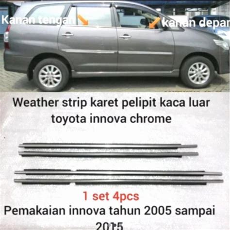 Jual List Karet Pelipit Pintu Luar Innova Lama Set Original