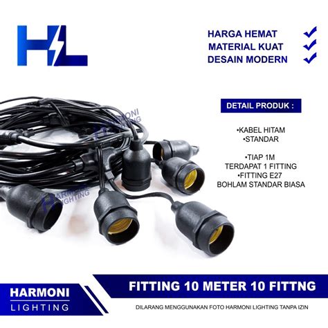 Jual Kabel Fitting Lampu Gantung Outdoor M Fitting Edison Filamen