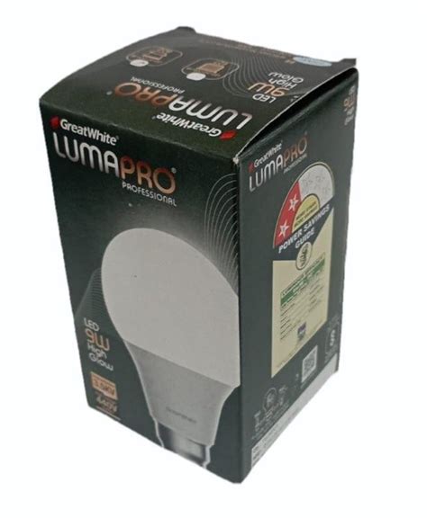 B22 9w Greatwhite Lumapro Led Bulb 6500k Cool White At Rs 52box In Dibrugarh