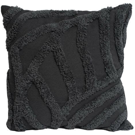 Coussin 40x40 Cm TUFT Anthracite Par Soleil D Ocre