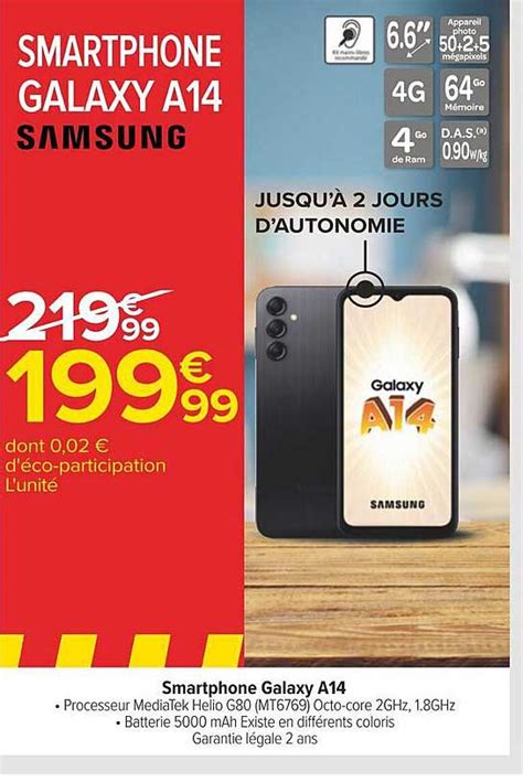 Promo Smartphone Samsung Galaxy A Chez Carrefour Icatalogue Fr