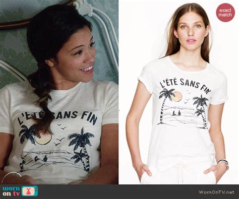 Wornontv Janes ‘lete Sans Fin Tee On Jane The Virgin Gina Rodriguez Clothes And Wardrobe