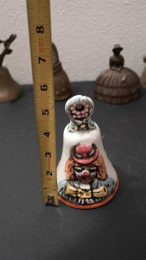 Vintage Capodimonte Clown Ceramic Or Porcelain Bell Says Made In Italy