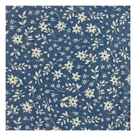 Floral Printed Cotton Chambray Fabric By The Metre Hobbycraft