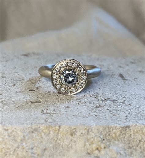 Grey Moissanite Diamond Navelli Ring Debra Fallowfield Makes Custom