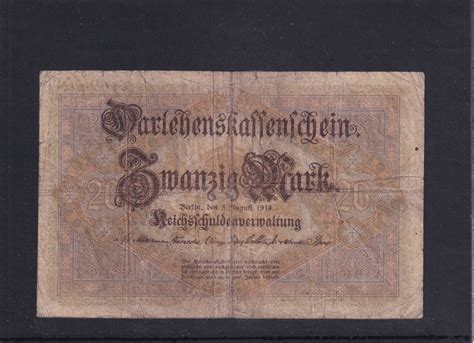 Kaiserreich Reichsbanknote Mark Ro B Deu B Kn Stellig