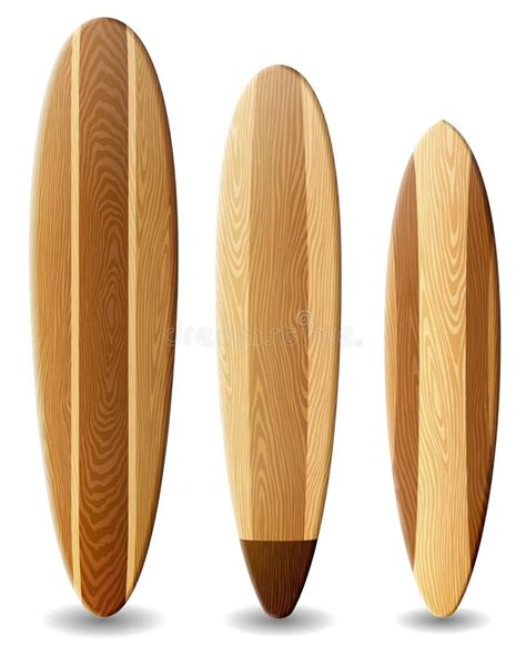 Wooden Surfboards Set Stock Vector Illustration Of Extreme