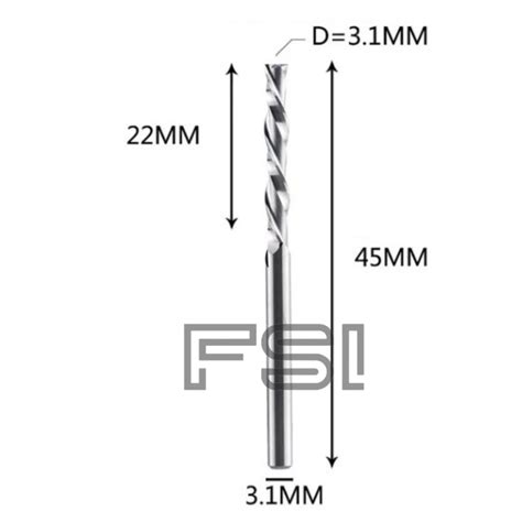 Fresa Down Cut 2 Cortes Espiral 3 175mm X 22mm FSI FRESAS ROUTER CNC