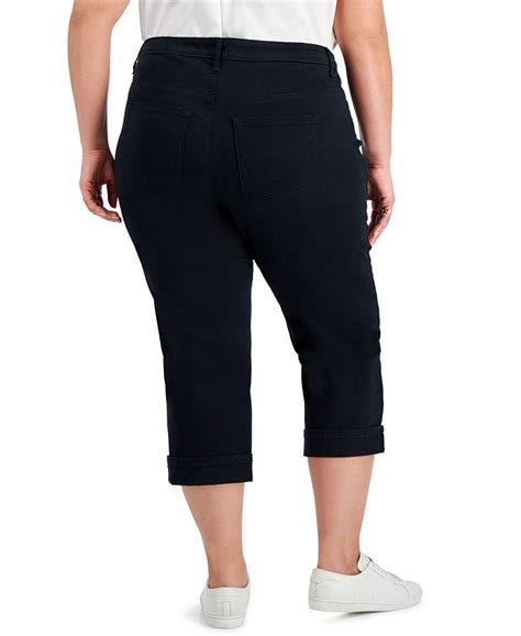 Style And Co Plus Size Curvy Cuffed Capri Jeans Created For Macy S And Reviews Jeans Plus Sizes