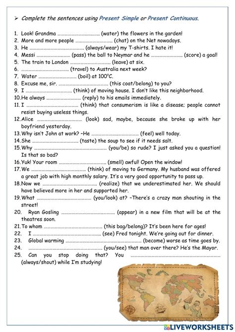 Present Simple Vs Present Continuous Online Exercise For Intermediate English Teacher Lesson