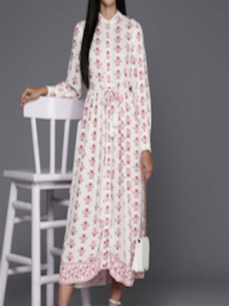 Buy Allen Solly Woman White Floral A Line Maxi Dress Dresses For