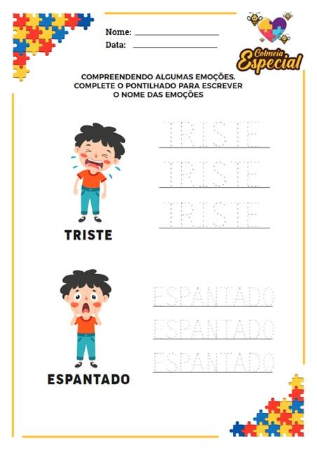 Atividades Adaptadas Para Alunos Autismo Para Imprimir A Sorte